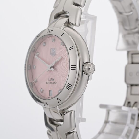 Tag Heuer Calibre 7 WAT2313 Automatic Pink Diamond Dial 35mm Ladies Watch w/ B&P main image 13